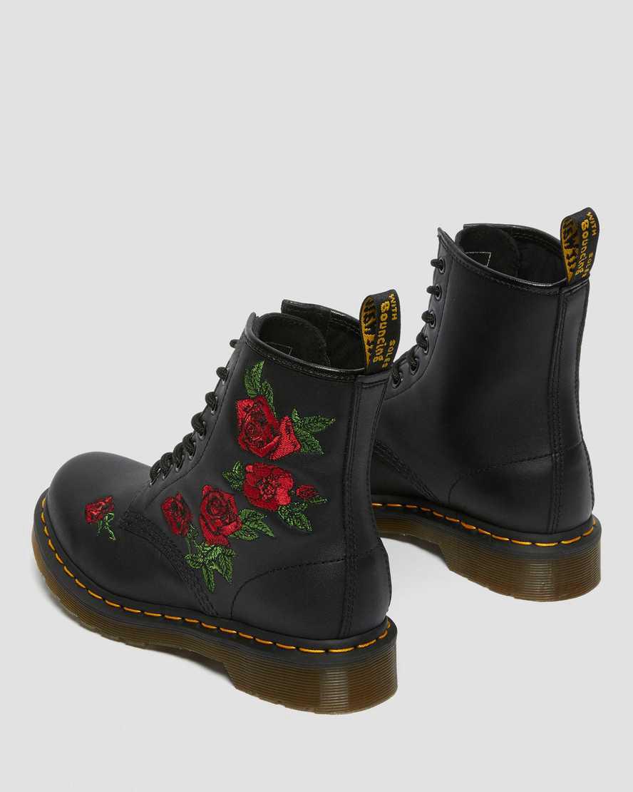 Dr Martens 1460 Vonda Floral Deri Dantel Up Kadın Bilek Boy Bot Siyah  Türkiye |  29153-WTPN