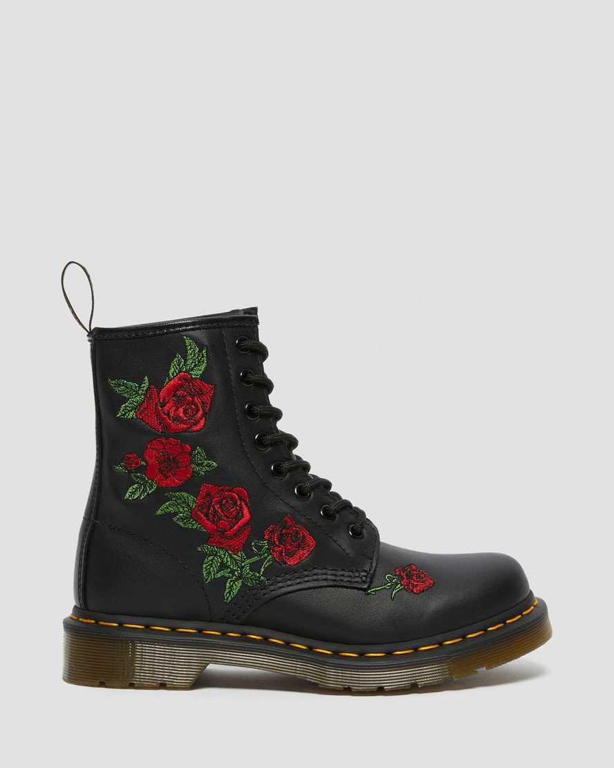 Dr Martens 1460 Vonda Floral Deri Dantel Up Kadın Bilek Boy Bot Siyah  Türkiye |  29153-WTPN