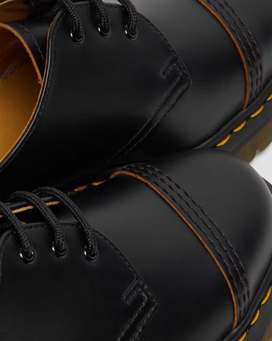 Dr Martens 1461 Bex Made in England Burunlu Cap Oxford Kadın Platform Ayakkabı Siyah  Türkiye |  25849-LMRG