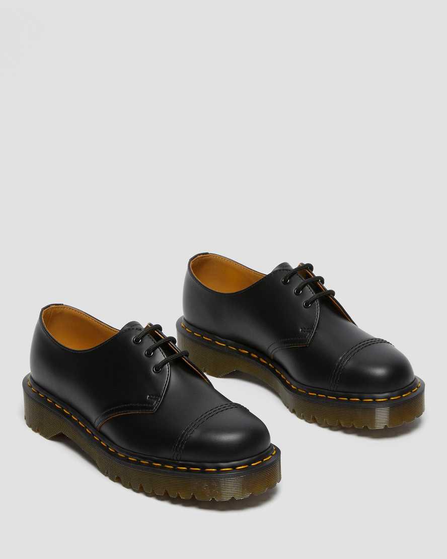 Dr Martens 1461 Bex Made in England Burunlu Cap Oxford Kadın Platform Ayakkabı Siyah  Türkiye |  25849-LMRG