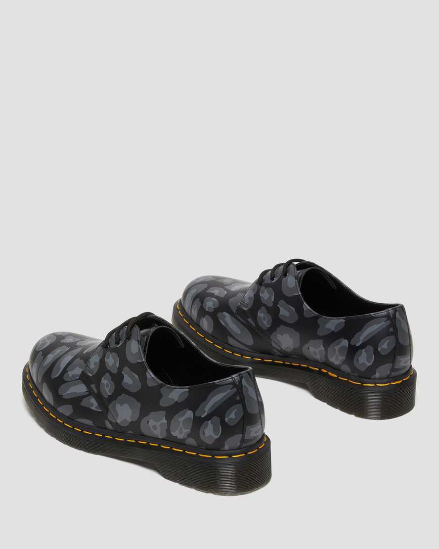 Dr Martens 1461 Distorted Leopard Print Erkek Oxford Ayakkabı Siyah  Türkiye |  25947-EOYI