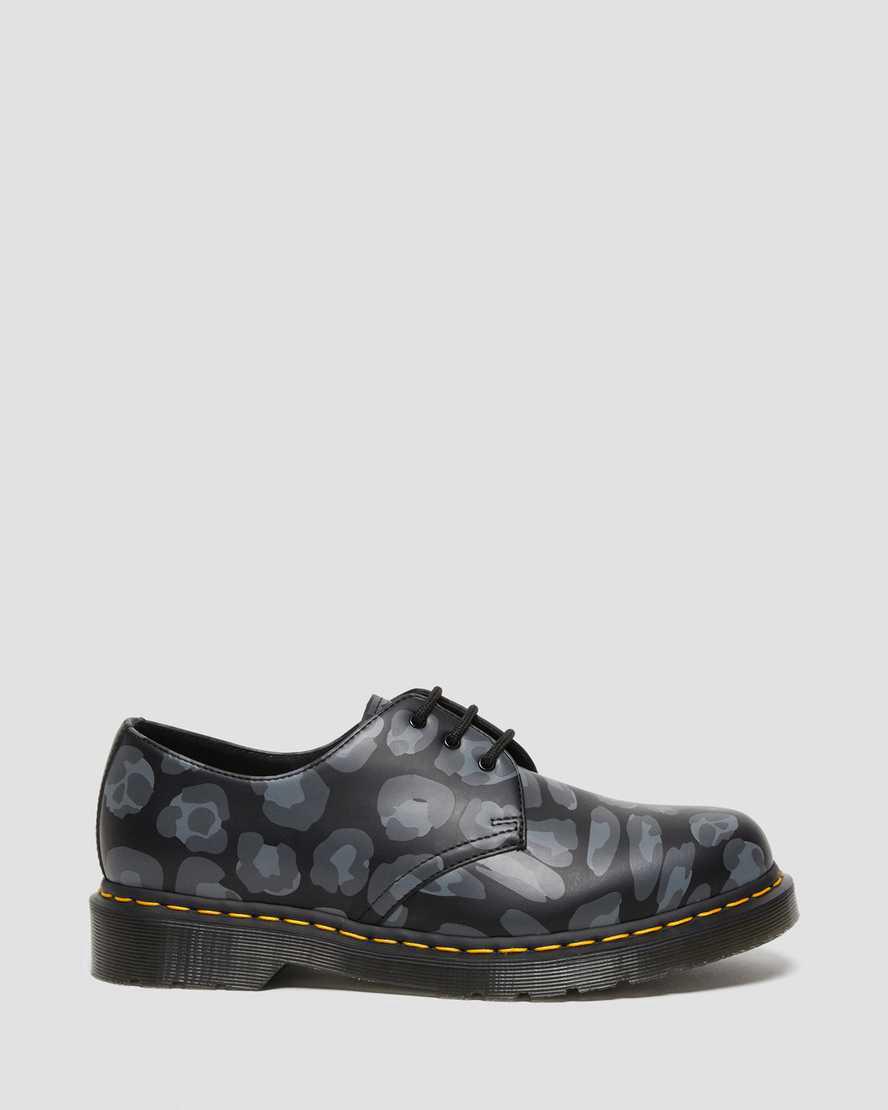 Dr Martens 1461 Distorted Leopard Print Erkek Oxford Ayakkabı Siyah  Türkiye |  25947-EOYI