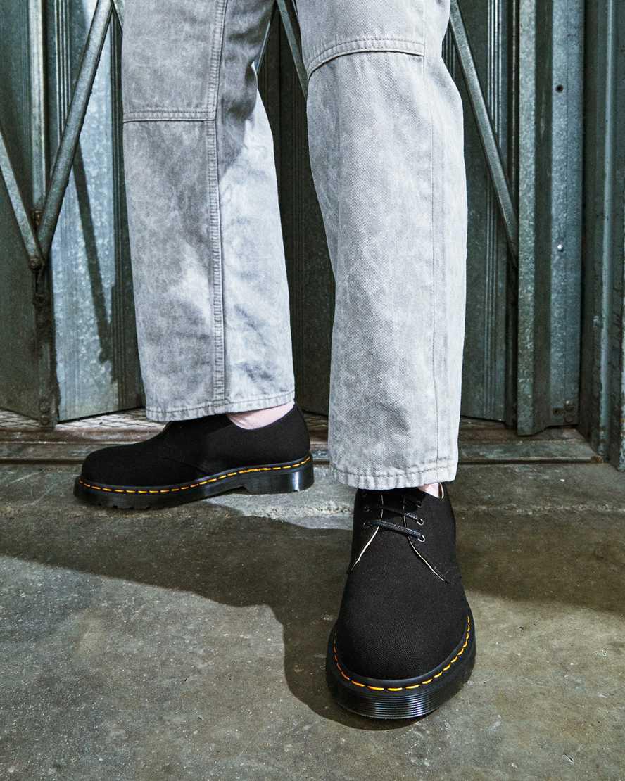 Dr Martens 1461 Kanvas Erkek Oxford Ayakkabı Siyah  Türkiye |  94138-MCGO