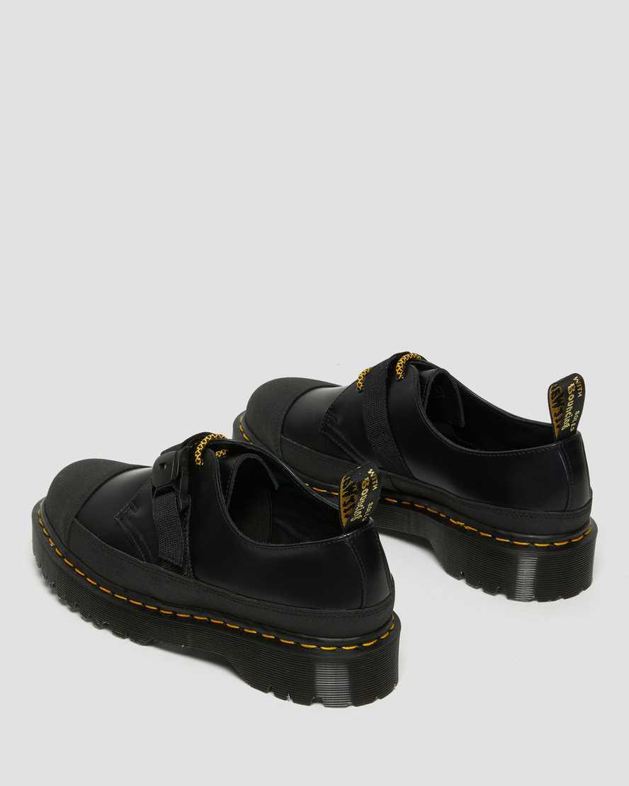 Dr Martens 1461 Made In England Bex Tech Smooth Deri Erkek Oxford Ayakkabı Black/Dual Original  Türkiye |  06583-WKMF