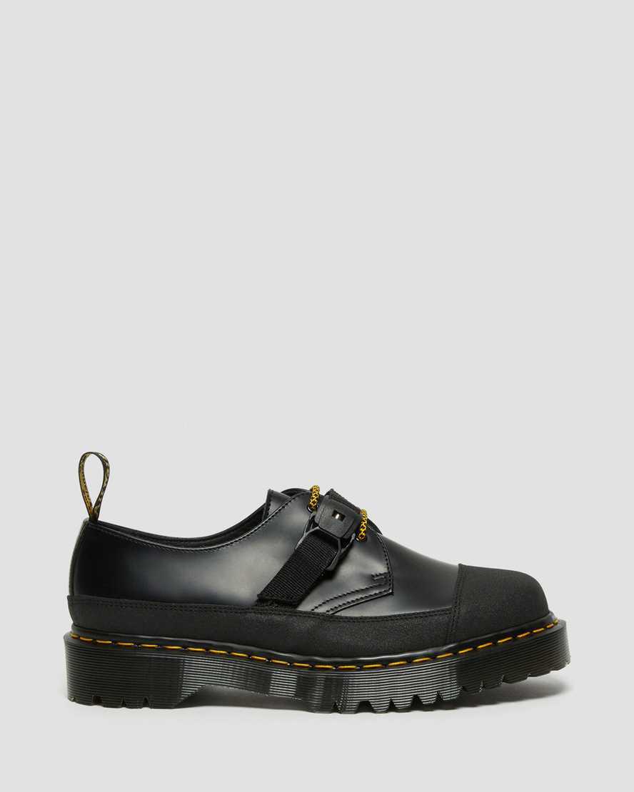 Dr Martens 1461 Made In England Bex Tech Smooth Deri Erkek Oxford Ayakkabı Black/Dual Original  Türkiye |  06583-WKMF