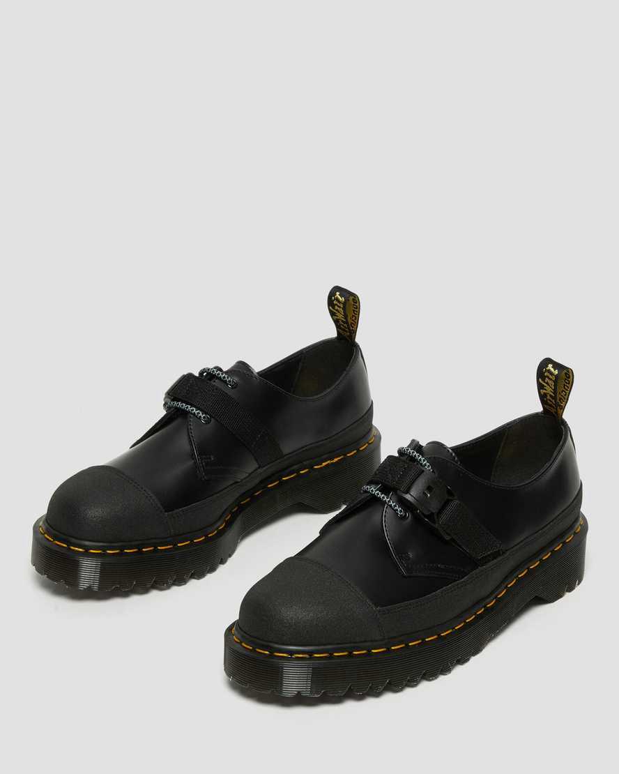 Dr Martens 1461 Made In England Bex Tech Smooth Deri Erkek Oxford Ayakkabı Black/Dual Original  Türkiye |  06583-WKMF