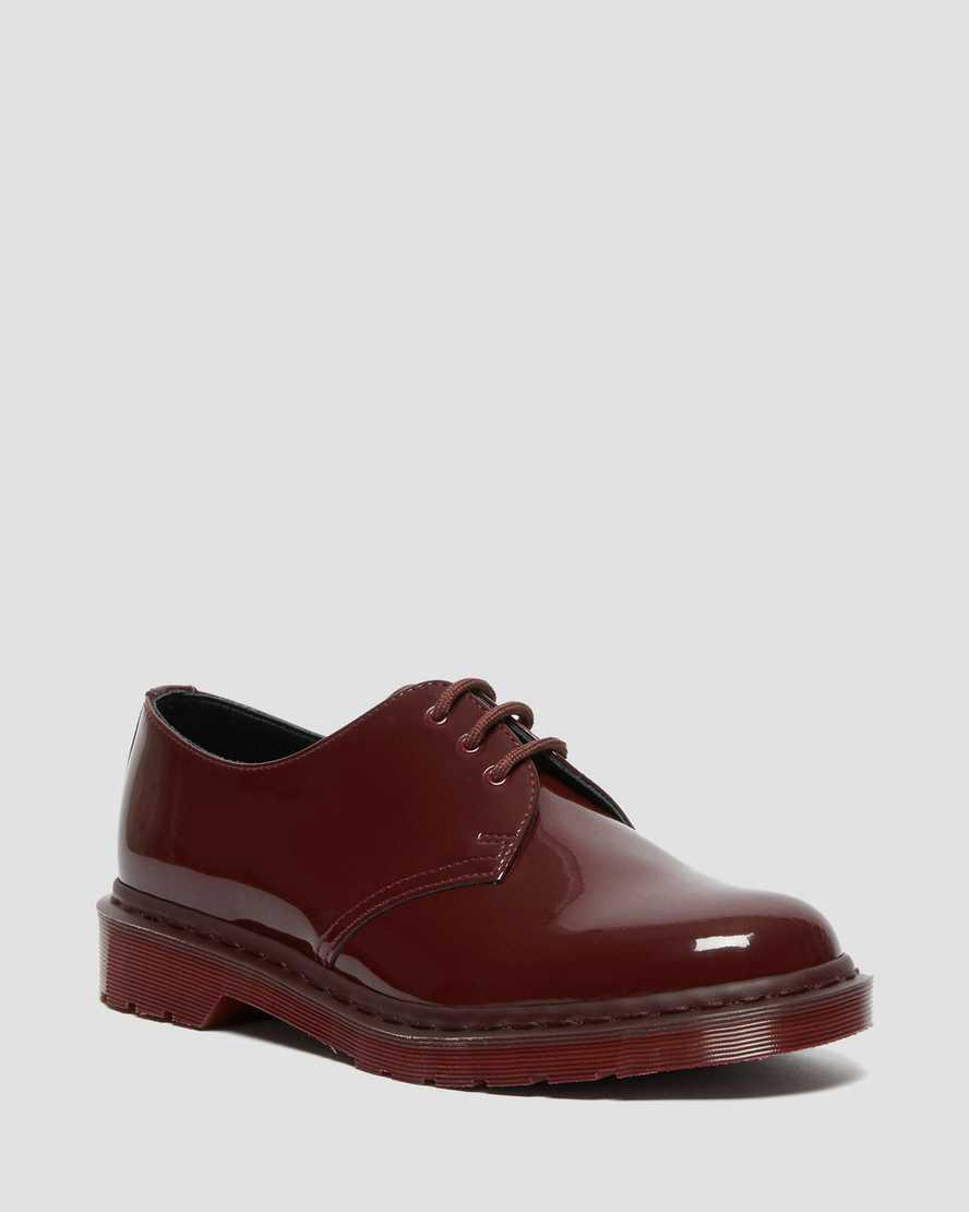 Dr Martens 1461 Made in England Mono Rugan Deri Erkek Oxford Ayakkabı Kırmızı  Türkiye |  48952-SDPV