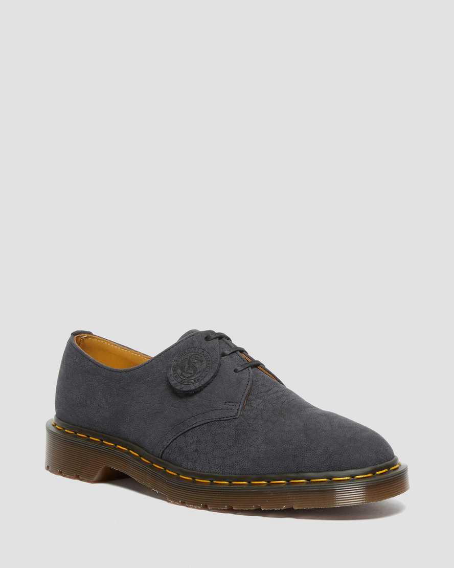 Dr Martens 1461 Made in England Nubuck Deri Kadın Oxford Ayakkabı Siyah  Türkiye |  05362-HSQX