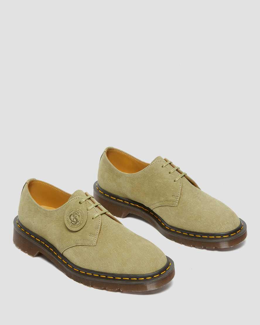 Dr Martens 1461 Made in England Nubuck Deri Kadın Oxford Ayakkabı Yeşil  Türkiye |  31754-KPDT