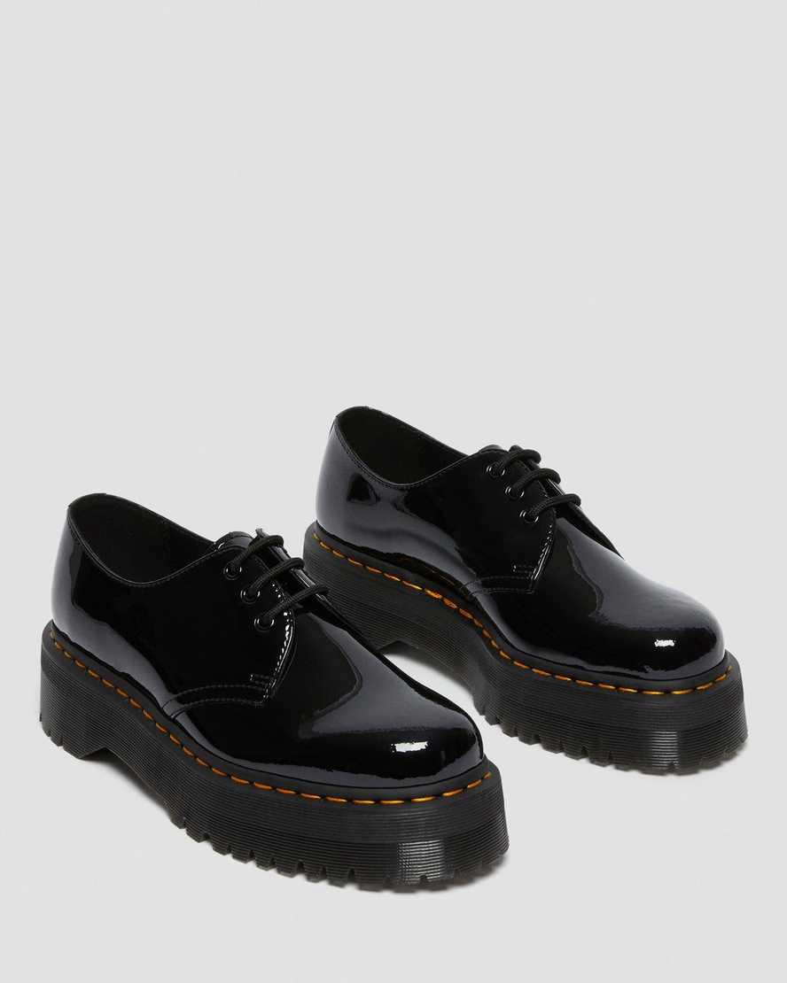 Dr Martens 1461 Rugan Deri Oxford Erkek Platform Ayakkabı Siyah  Türkiye |  05718-LMYH