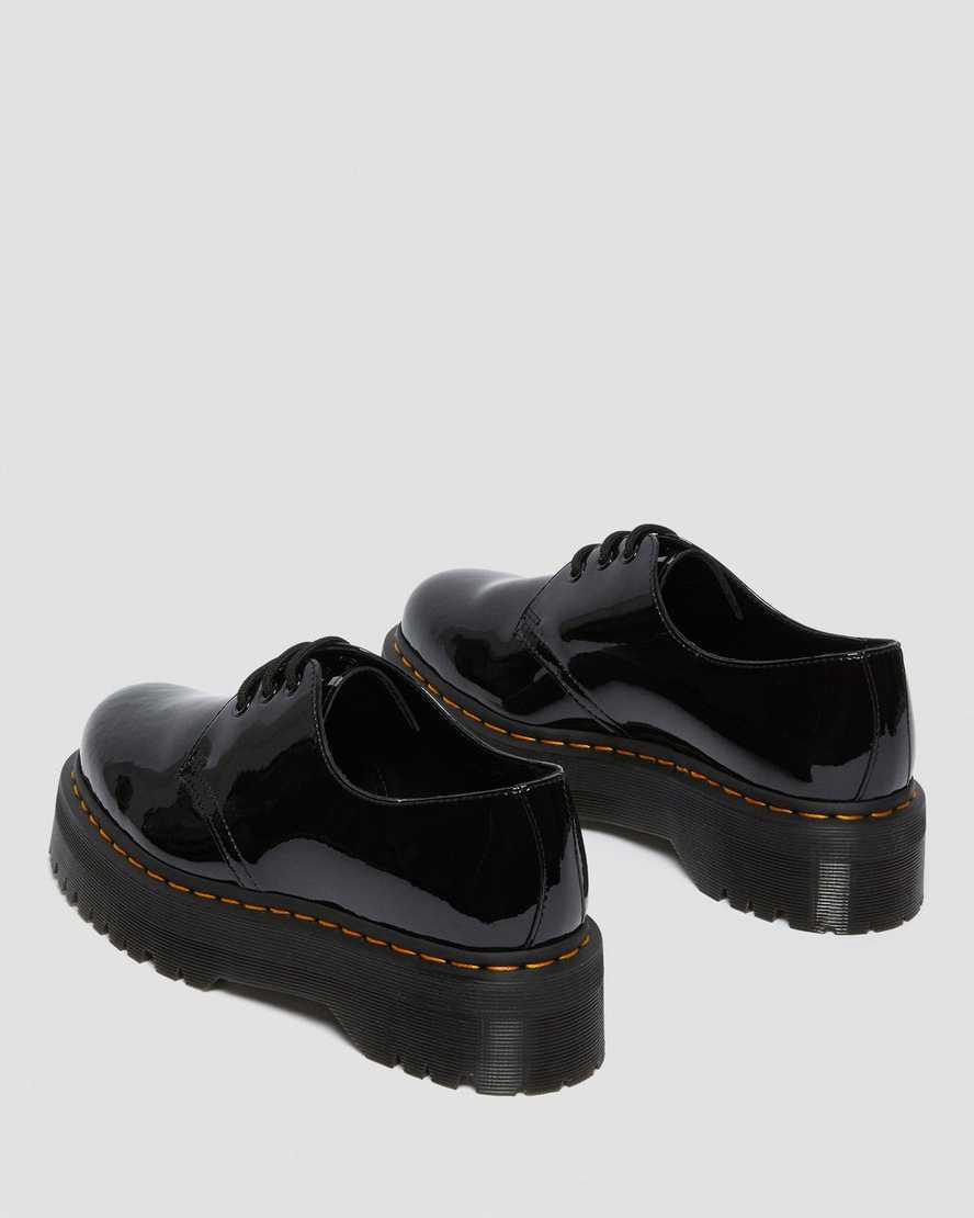 Dr Martens 1461 Rugan Deri Oxford Erkek Platform Ayakkabı Siyah  Türkiye |  05718-LMYH