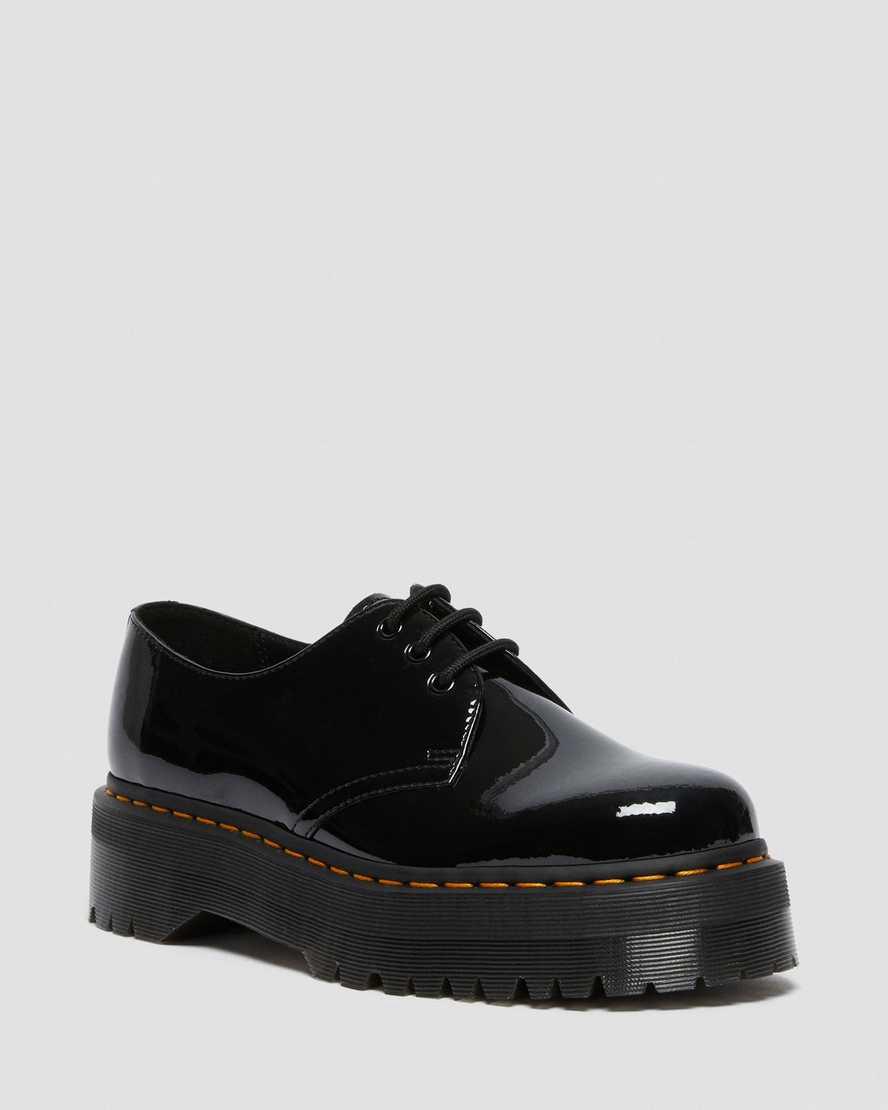 Dr Martens 1461 Rugan Deri Oxford Erkek Platform Ayakkabı Siyah  Türkiye |  05718-LMYH