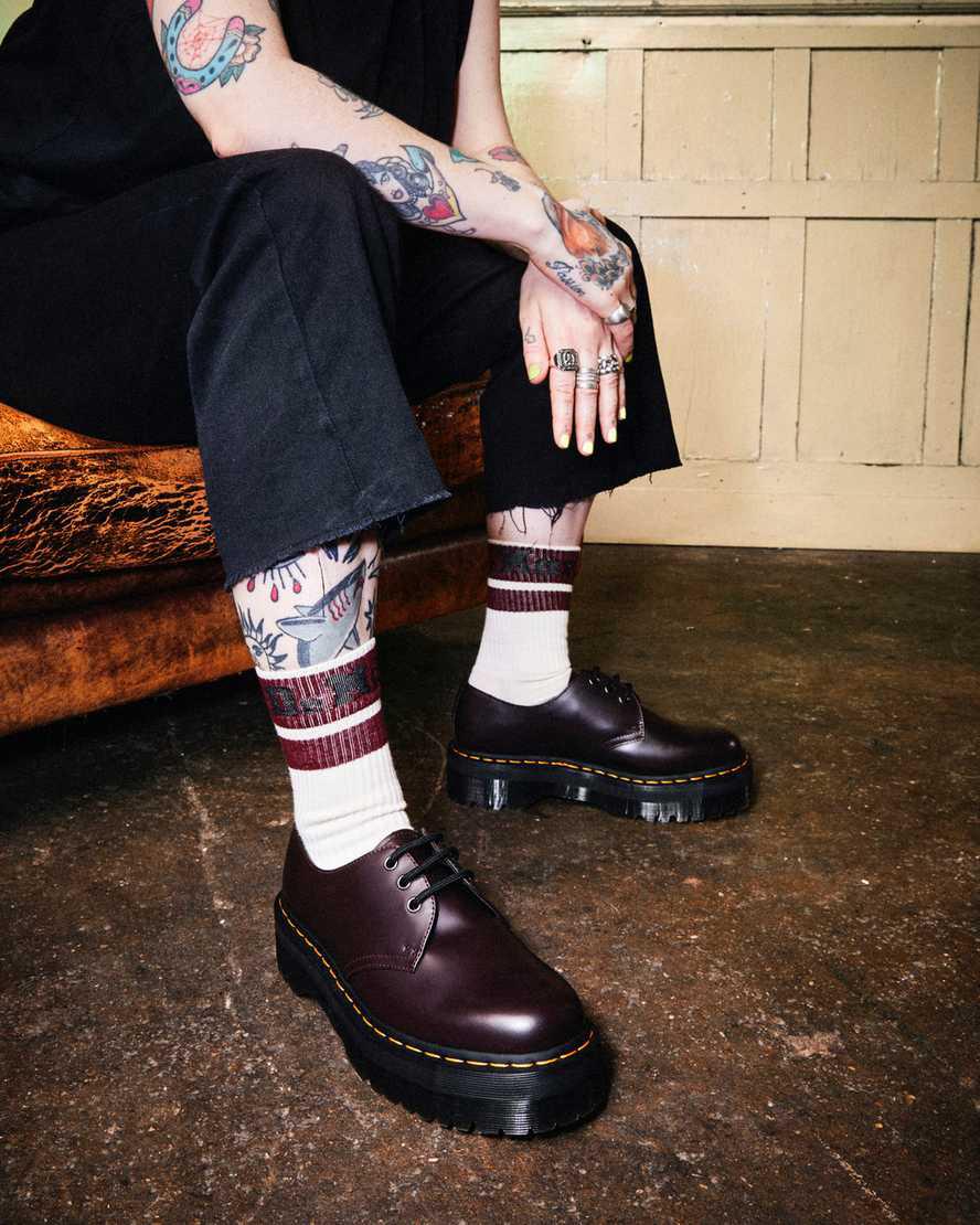 Dr Martens 1461 Smooth Deri Erkek Platform Ayakkabı Bordo  Türkiye |  37968-UZXG