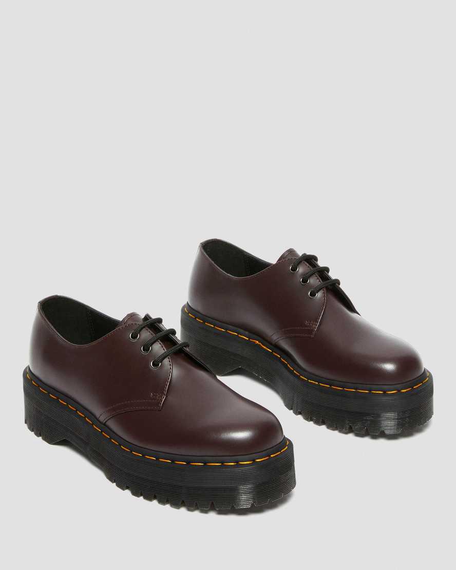 Dr Martens 1461 Smooth Deri Erkek Platform Ayakkabı Bordo  Türkiye |  37968-UZXG