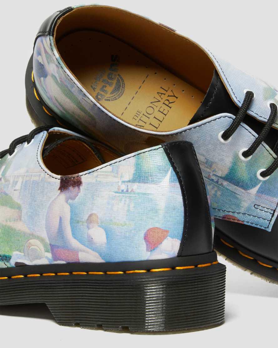 Dr Martens 1461 The National Gallery Seurat Erkek Oxford Ayakkabı Black/Backhand  Türkiye |  13267-QNHF