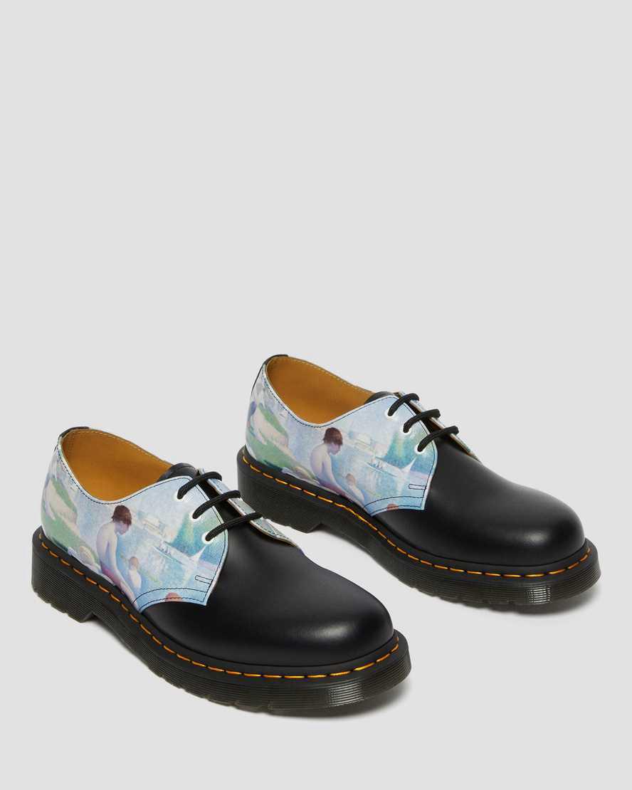 Dr Martens 1461 The National Gallery Seurat Erkek Oxford Ayakkabı Black/Backhand  Türkiye |  13267-QNHF