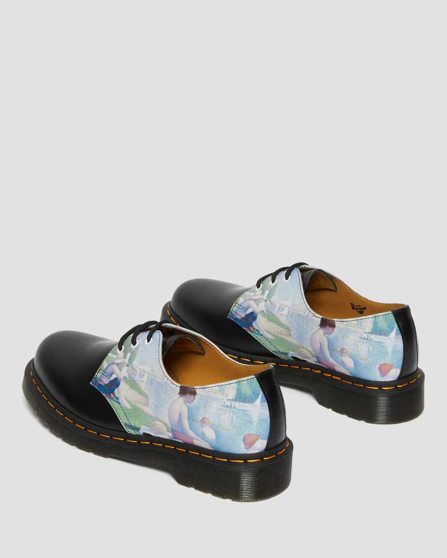 Dr Martens 1461 The National Gallery Seurat Erkek Oxford Ayakkabı Black/Backhand  Türkiye |  13267-QNHF