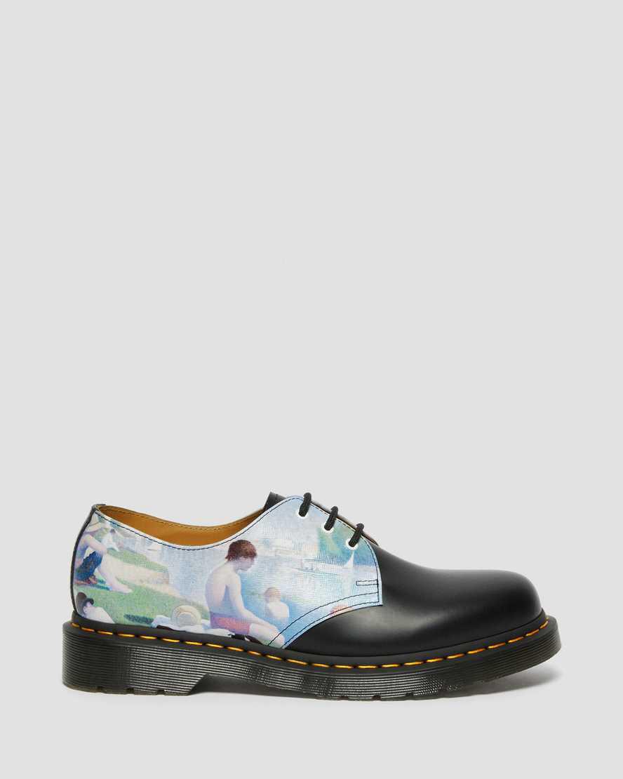 Dr Martens 1461 The National Gallery Seurat Erkek Oxford Ayakkabı Black/Backhand  Türkiye |  13267-QNHF