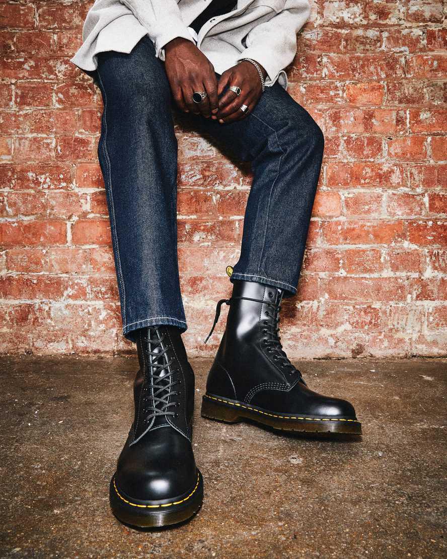 Dr Martens 1490 Smooth Deri Mid Cut Calf Erkek Originals Boots Siyah  Türkiye |  01623-OBIN