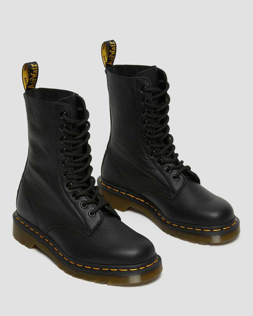 Dr Martens 1490 Virginia Deri Mid Cut Calf Kadın Originals Boots Siyah  Türkiye |  64805-NUQC