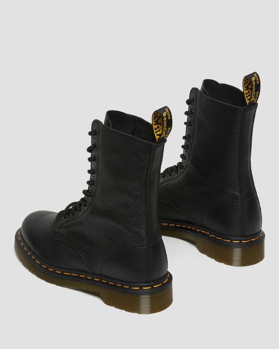 Dr Martens 1490 Virginia Deri Mid Cut Calf Kadın Originals Boots Siyah  Türkiye |  64805-NUQC