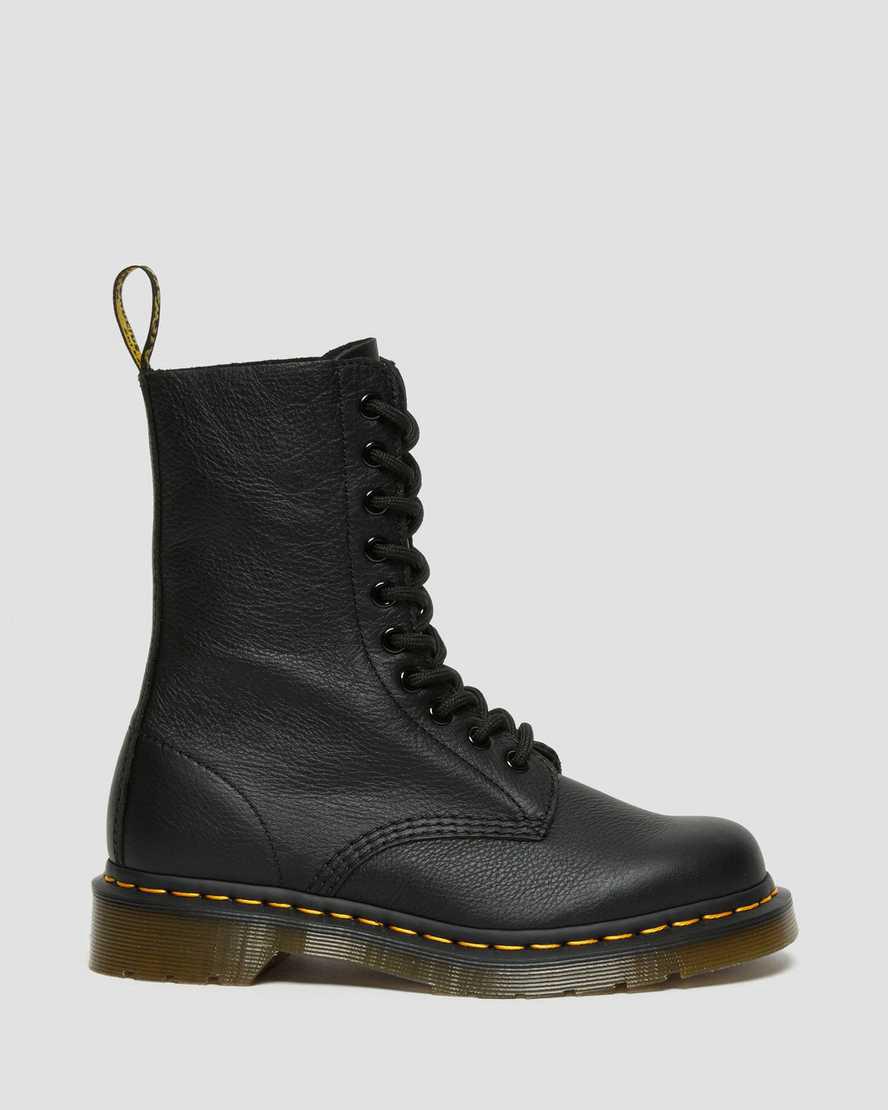 Dr Martens 1490 Virginia Deri Mid Cut Calf Kadın Originals Boots Siyah  Türkiye |  64805-NUQC