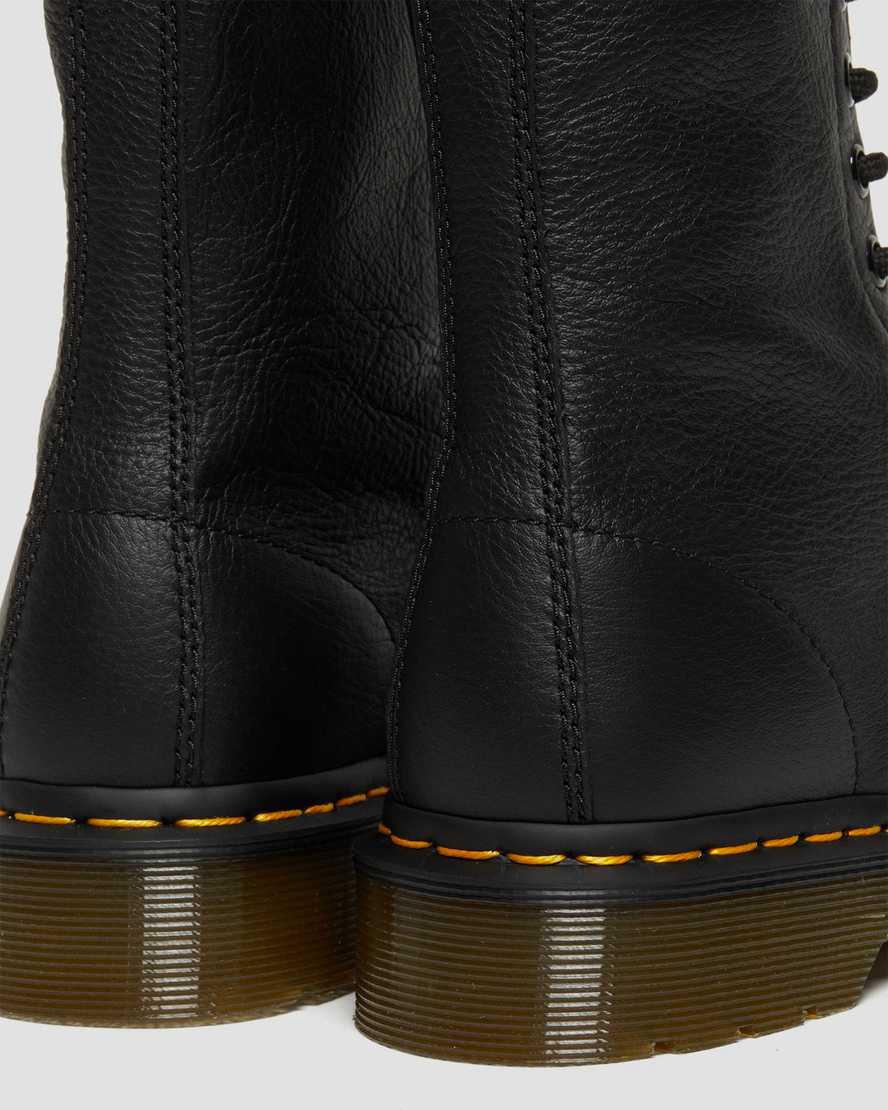 Dr Martens 1490 Virginia Deri Mid Cut Calf Kadın Originals Boots Siyah  Türkiye |  64805-NUQC