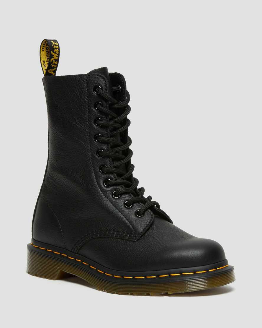 Dr Martens 1490 Virginia Deri Mid Cut Calf Kadın Originals Boots Siyah  Türkiye |  64805-NUQC