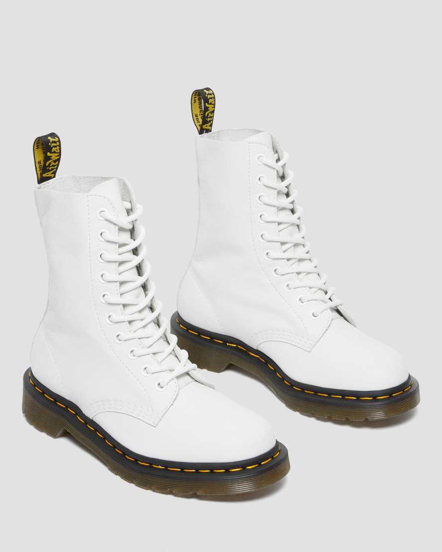 Dr Martens 1490 Virginia Deri Mid Cut Calf Kadın Originals Boots Beyaz  Türkiye |  69524-LHCS