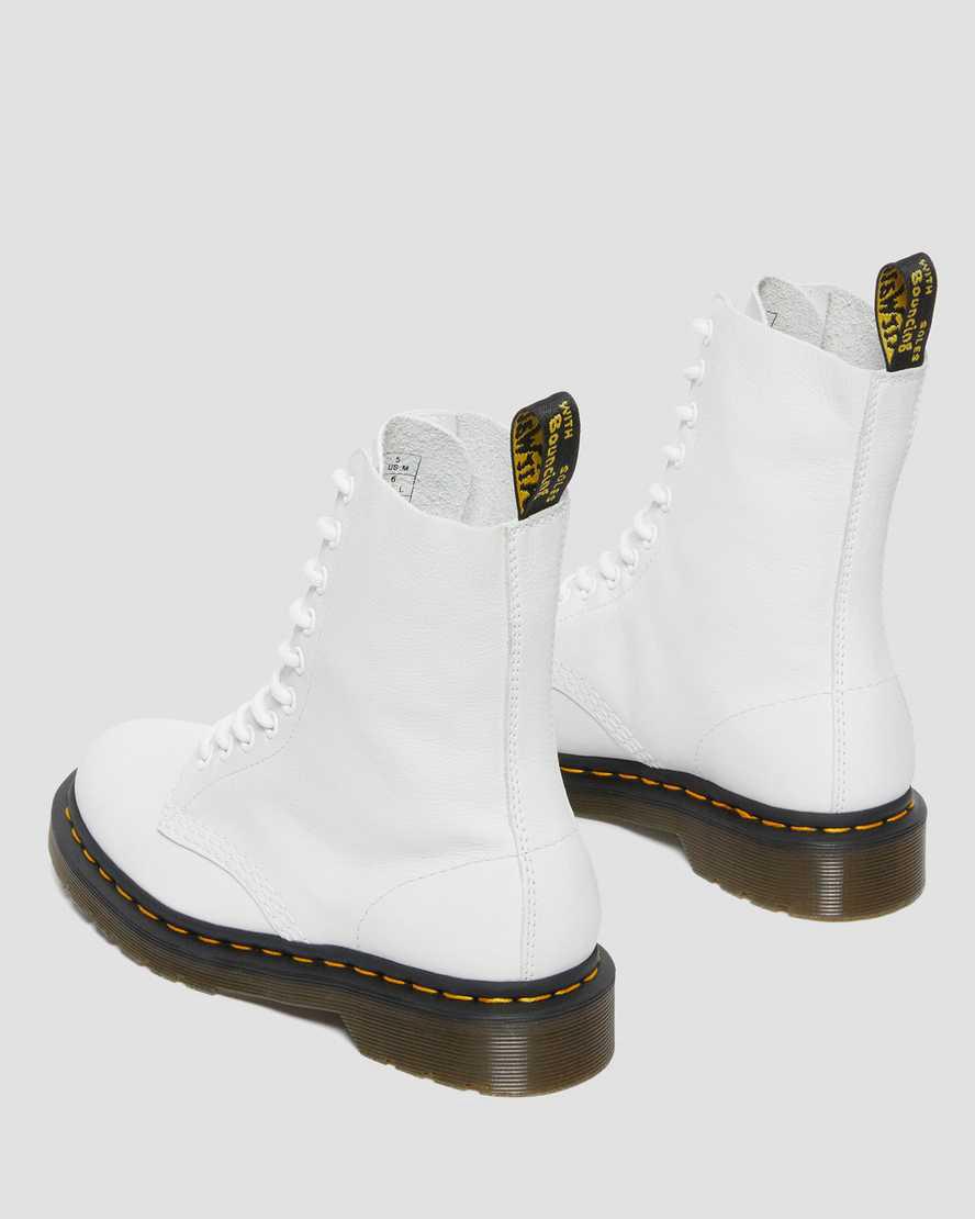 Dr Martens 1490 Virginia Deri Mid Cut Calf Kadın Originals Boots Beyaz  Türkiye |  69524-LHCS