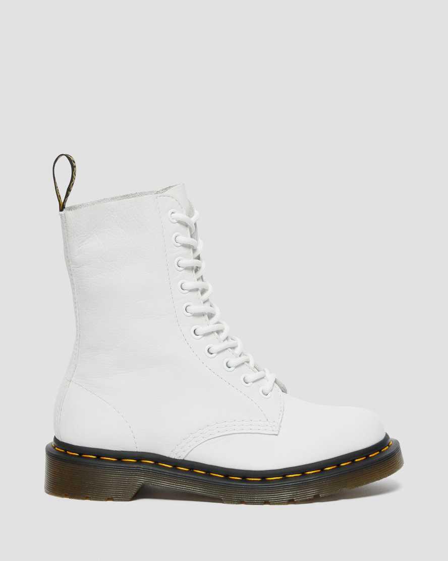 Dr Martens 1490 Virginia Deri Mid Cut Calf Kadın Originals Boots Beyaz  Türkiye |  69524-LHCS