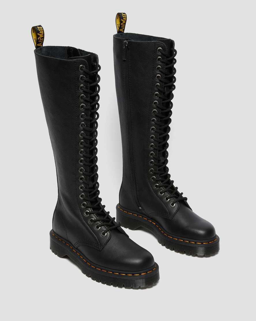 Dr Martens 1B60 Bex Pisa Deri Knee High Kadın Kalın Taban Bot Siyah  Türkiye |  52047-GKHX