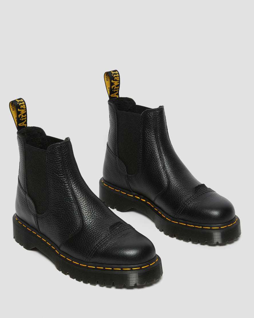 Dr Martens 2976 Bex Faux Fur-Astar Chelsea Erkek Kalın Taban Bot Siyah  Türkiye |  29180-DVUM