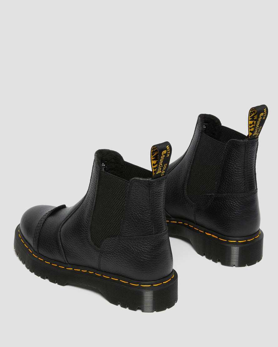 Dr Martens 2976 Bex Faux Fur-Astar Chelsea Erkek Kalın Taban Bot Siyah  Türkiye |  29180-DVUM