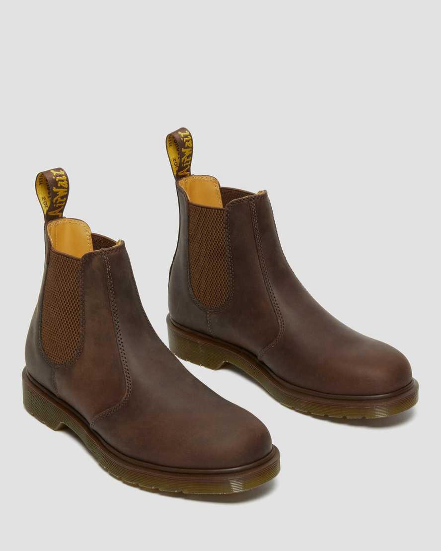 Dr Martens 2976 Crazy Horse Deri Chelsea Erkek Originals Boots Kahverengi  Türkiye |  60495-CNYU