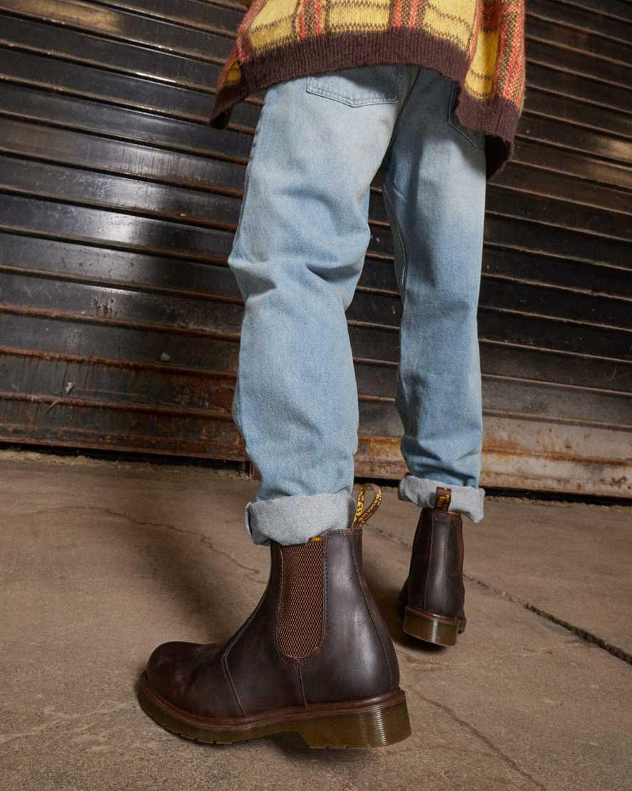 Dr Martens 2976 Crazy Horse Deri Chelsea Kadın Originals Boots Kahverengi  Türkiye |  70869-SWHM