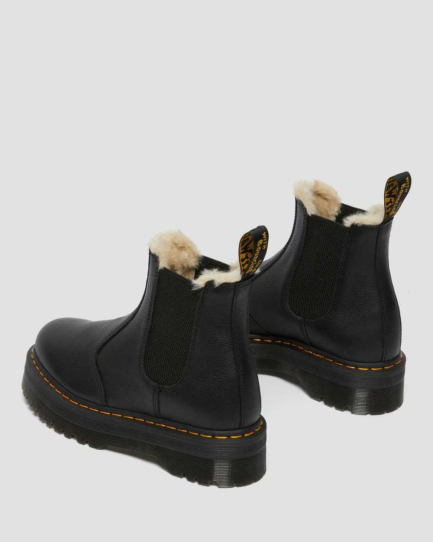 Dr Martens 2976 Faux Fur Astar Chelsea Erkek Kalın Taban Bot Siyah  Türkiye |  34256-QMJC