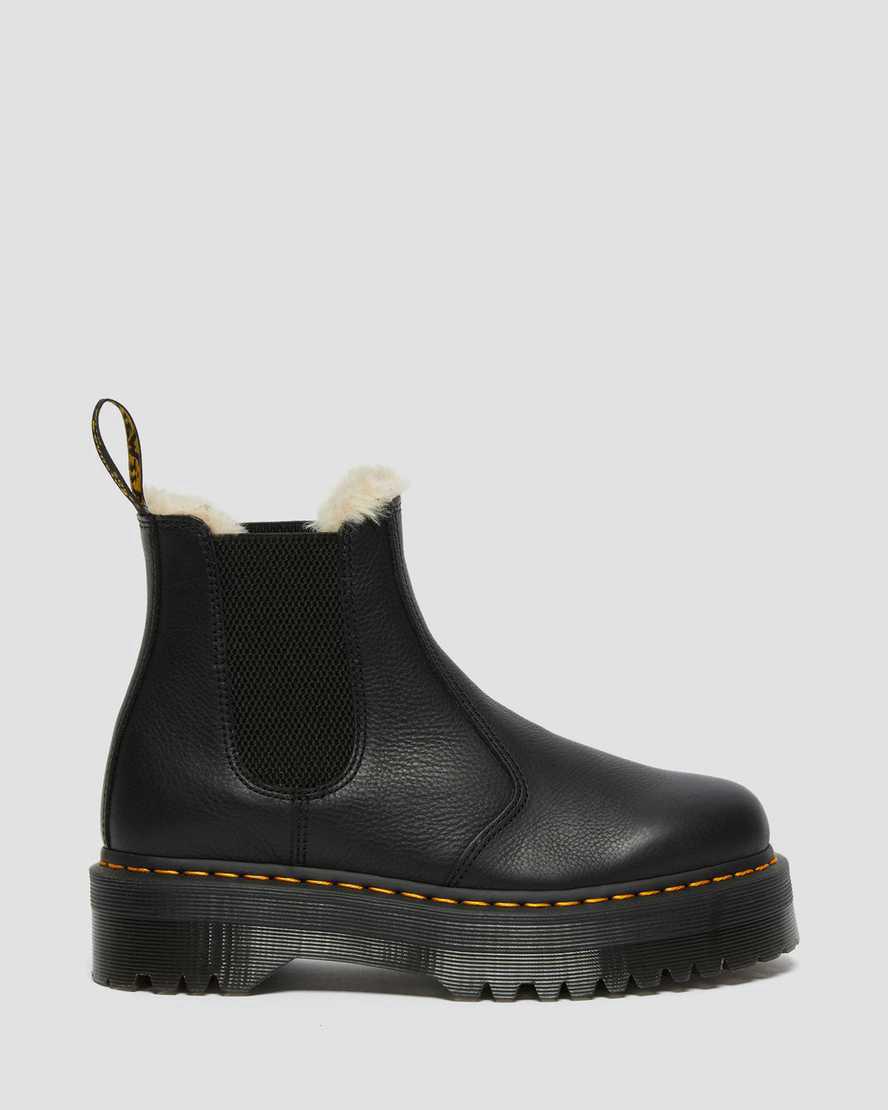 Dr Martens 2976 Faux Fur Astar Chelsea Erkek Kalın Taban Bot Siyah  Türkiye |  34256-QMJC