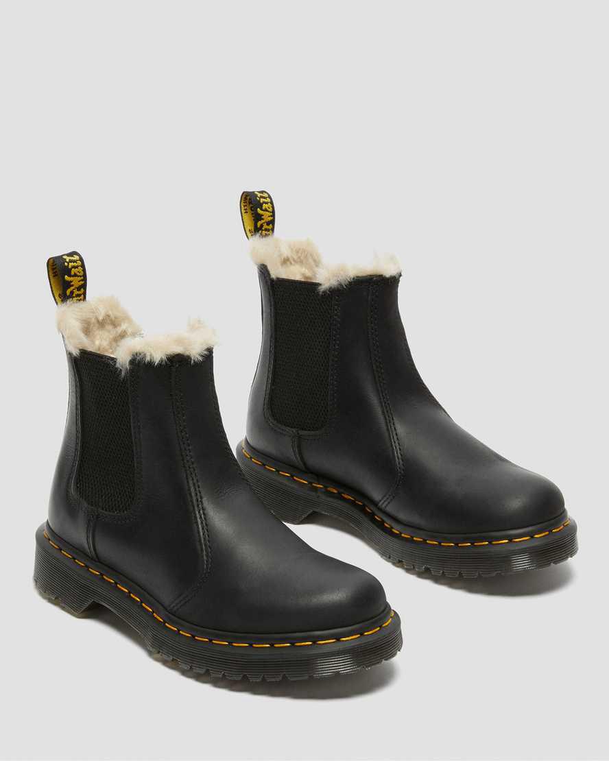 Dr Martens 2976 Faux Fur Astar Chelsea Kadın Bilek Boy Bot Siyah  Türkiye |  52783-WEHL