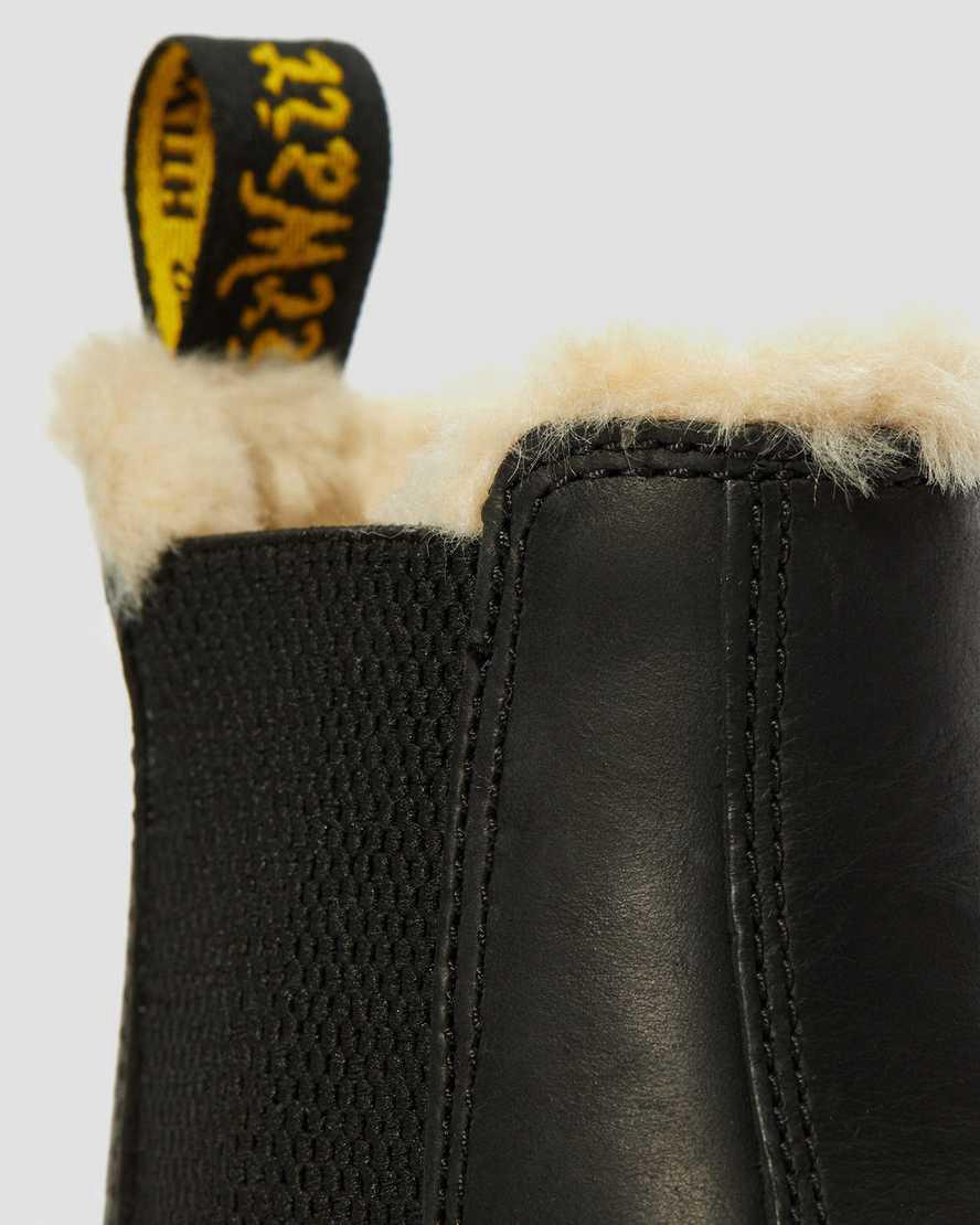 Dr Martens 2976 Faux Fur Astar Chelsea Kadın Bilek Boy Bot Siyah  Türkiye |  52783-WEHL