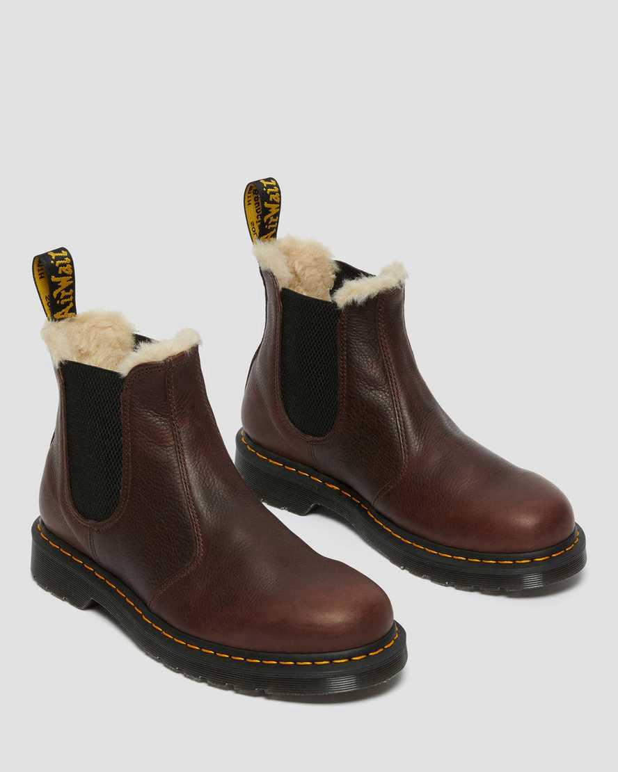 Dr Martens 2976 Faux Fur Astar Chelsea Kadın Bilek Boy Bot Kahverengi  Türkiye |  76928-SEMG