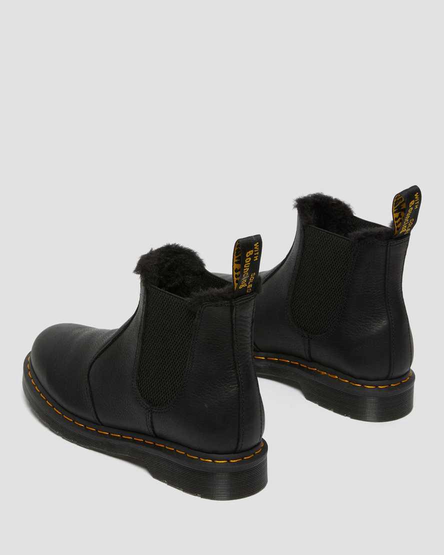 Dr Martens 2976 Faux Fur Astar Chelsea Kadın Kışlık Botlar Siyah  Türkiye |  90724-KLUZ