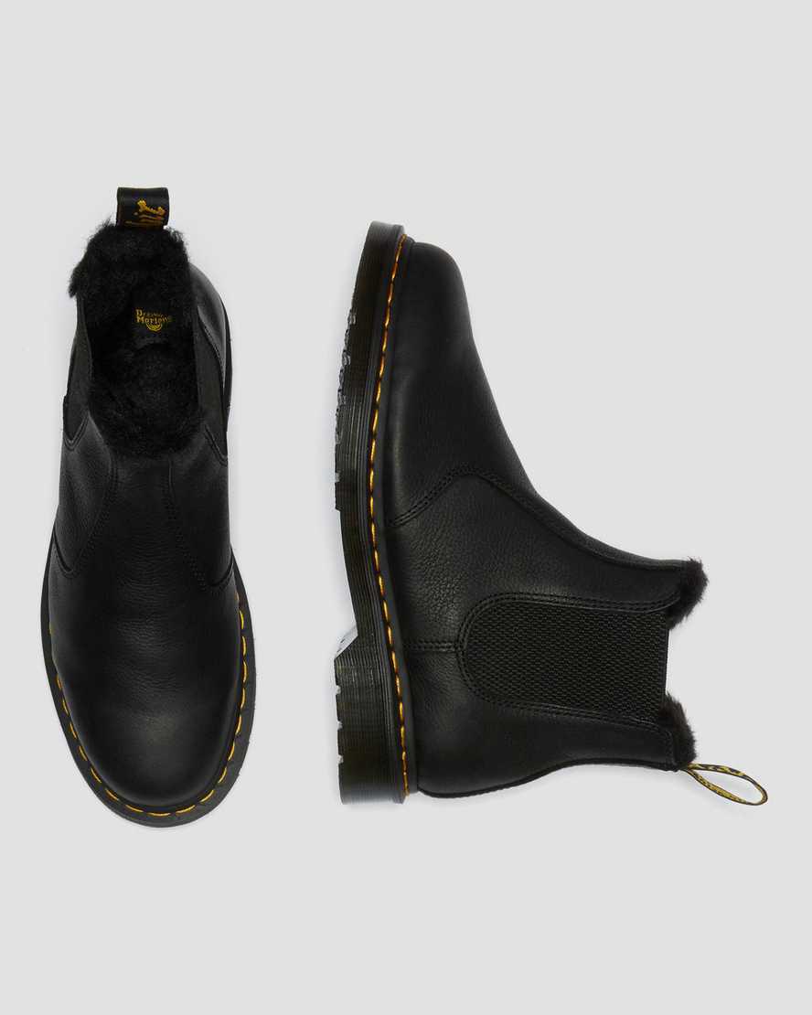 Dr Martens 2976 Faux Fur Astar Chelsea Kadın Kışlık Botlar Siyah  Türkiye |  90724-KLUZ