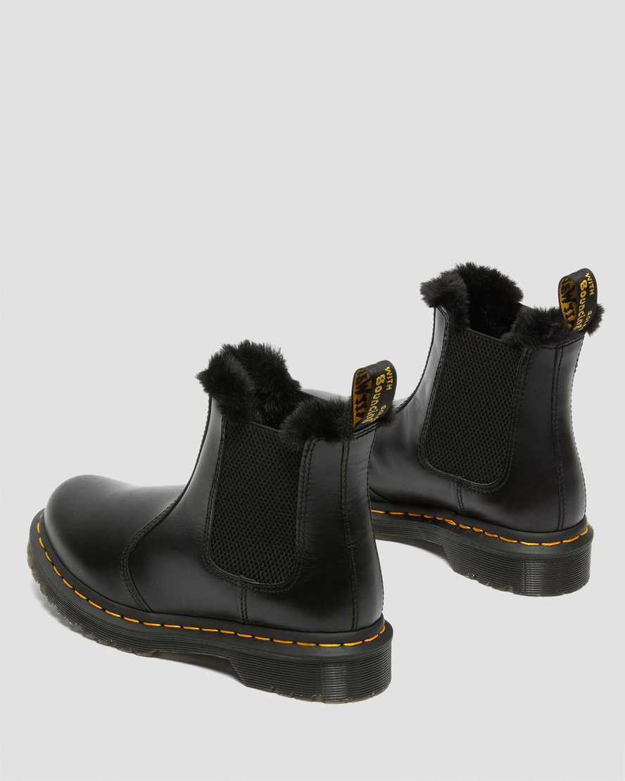 Dr Martens 2976 Leonore Faux Fur Astar Chelsea Kadın Kışlık Botlar Koyu Gri  Türkiye |  25730-HLNX