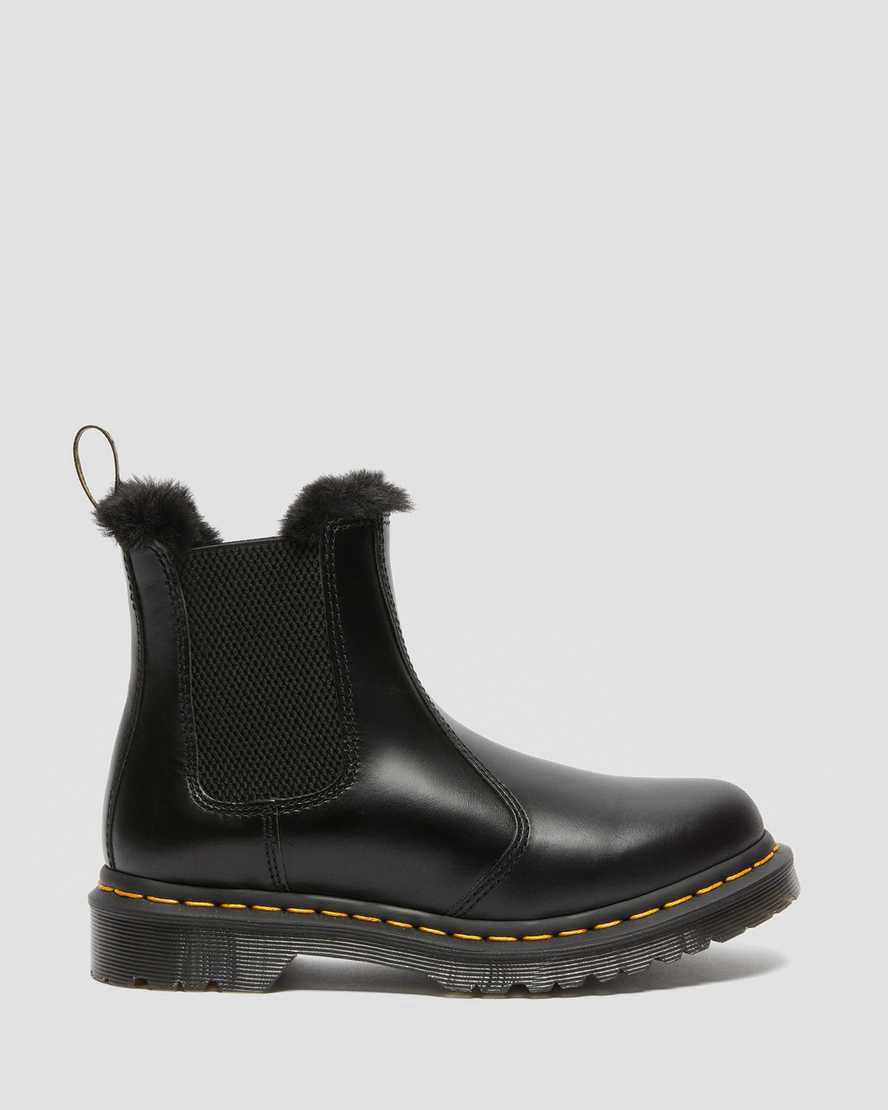 Dr Martens 2976 Leonore Faux Fur Astar Chelsea Kadın Kışlık Botlar Koyu Gri  Türkiye |  25730-HLNX