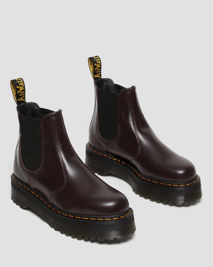 Dr Martens 2976 Smooth Deri Chelsea Erkek Kalın Taban Bot Bordo  Türkiye |  07512-UART