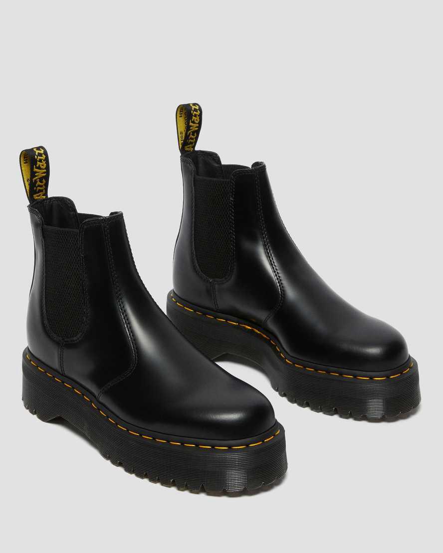 Dr Martens 2976 Smooth Deri Platform Chelsea Kadın Bilek Boy Bot Siyah  Türkiye |  75062-HOUF