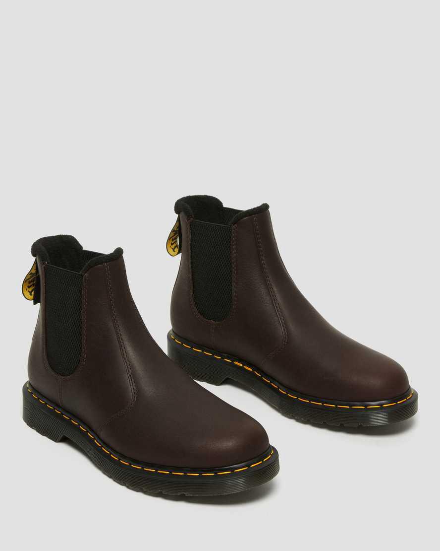 Dr Martens 2976 Warmwair Deri Chelsea Erkek Kışlık Botlar Koyu Kahverengi  Türkiye |  53107-SJRB