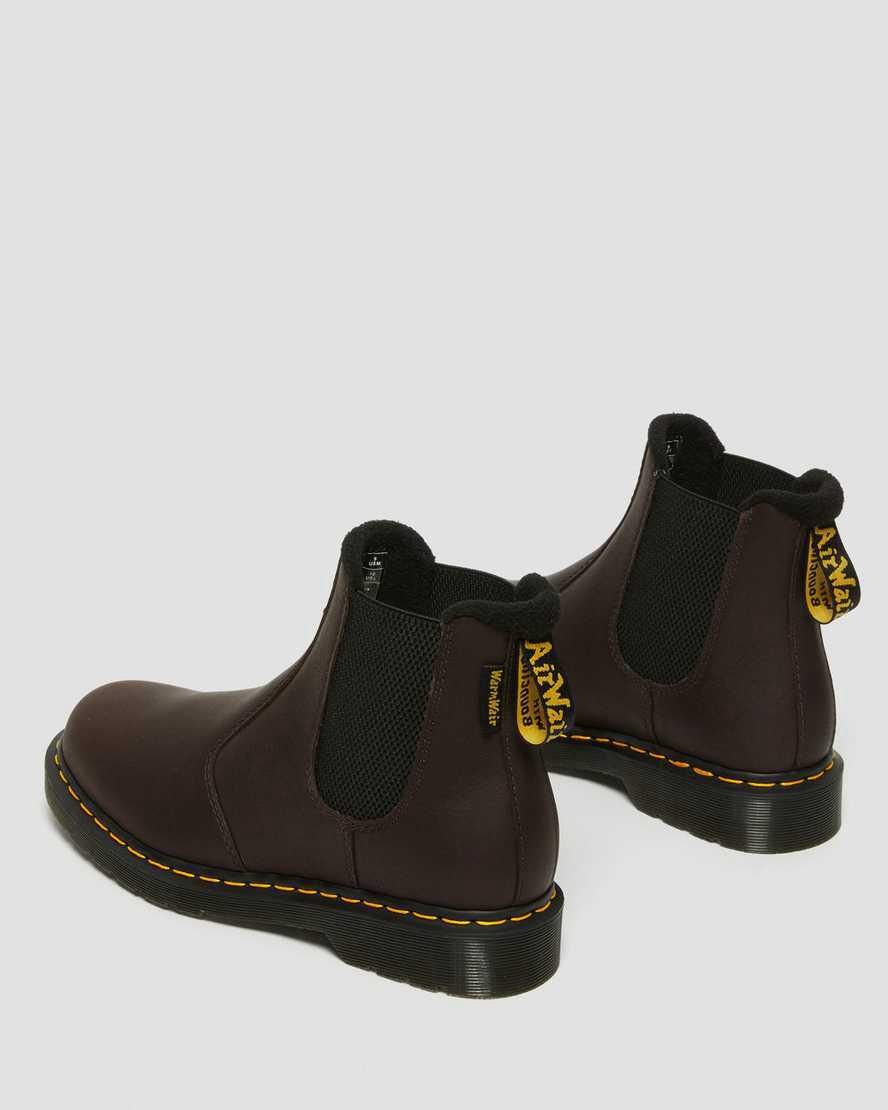 Dr Martens 2976 Warmwair Deri Chelsea Erkek Kışlık Botlar Koyu Kahverengi  Türkiye |  53107-SJRB