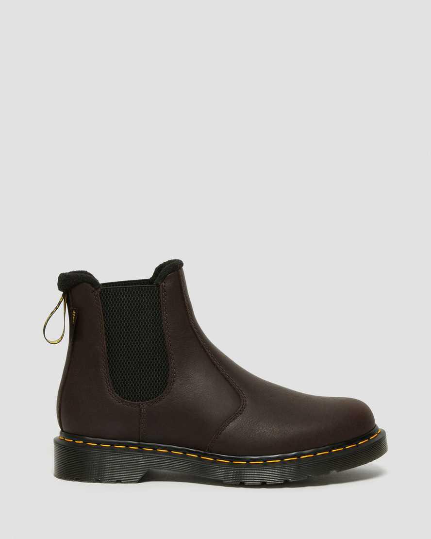 Dr Martens 2976 Warmwair Deri Chelsea Erkek Kışlık Botlar Koyu Kahverengi  Türkiye |  53107-SJRB